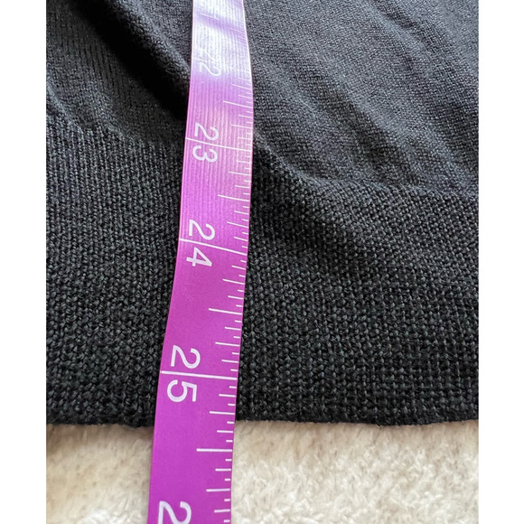 Eildon Hills Black Quarter Button Merino Wool Sweater Size M - Picture 7 of 10